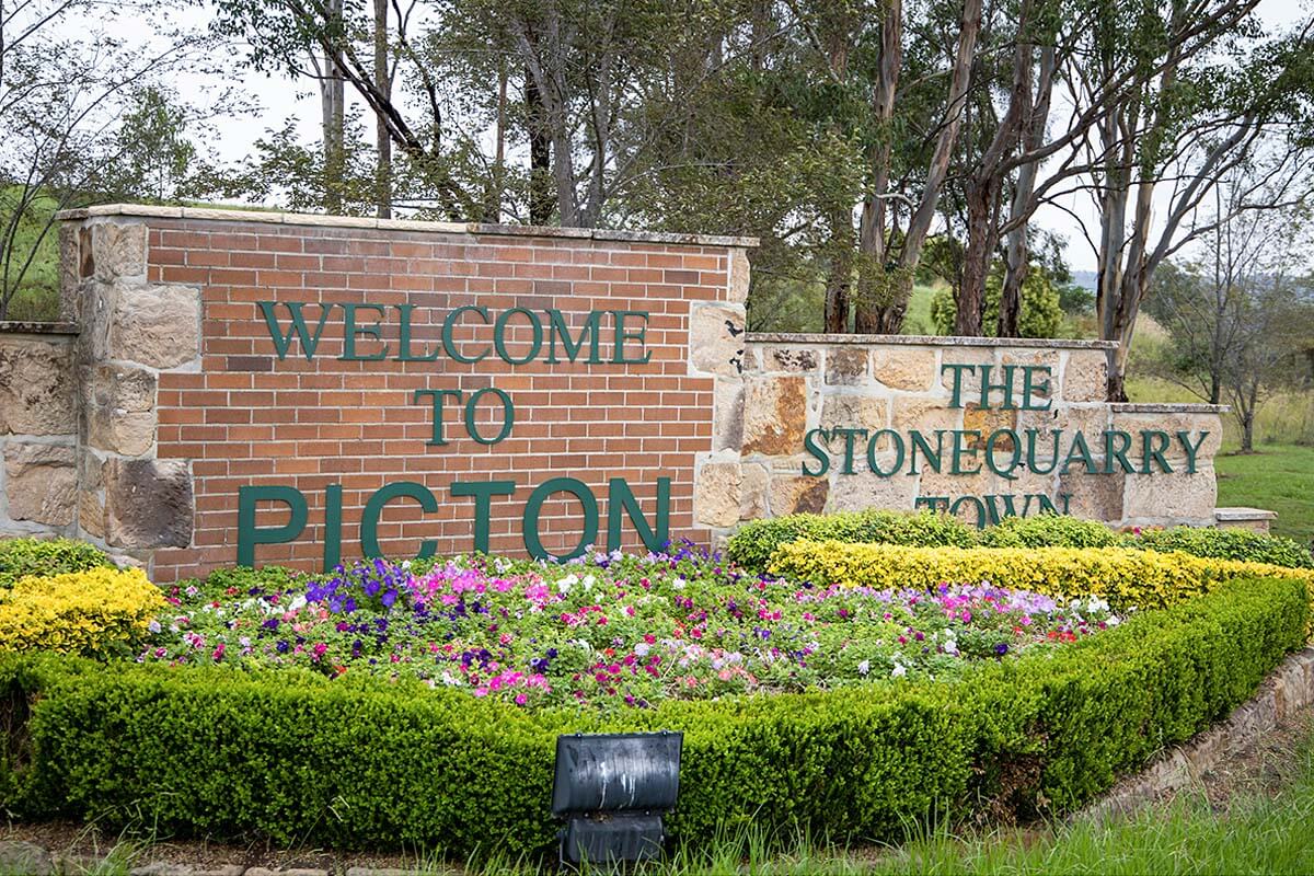 Signage welcoming visitors to Picton in Sydney's south west. Credit: Destination NSW