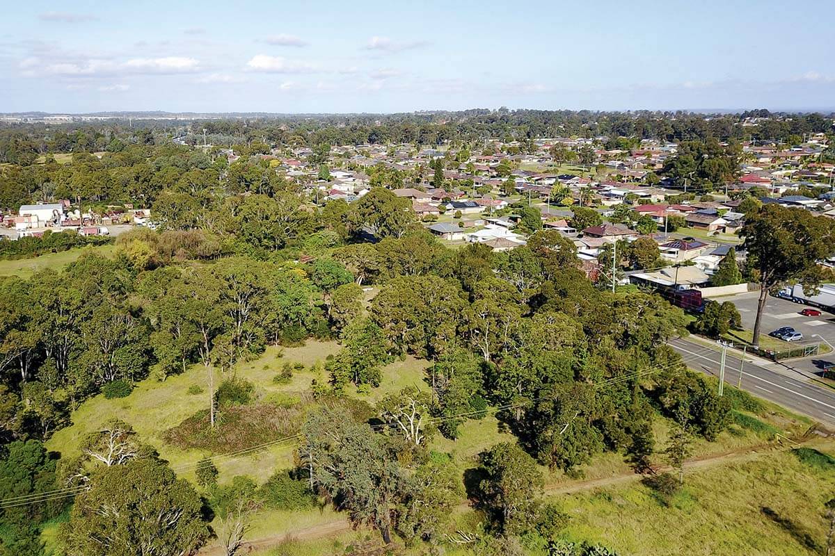 Panoramic view of Ropes Creek Corridor, near Horsley Park NSW. Credit: NSW Department of Planning, Housing and Infrastructure / Salty Dingo